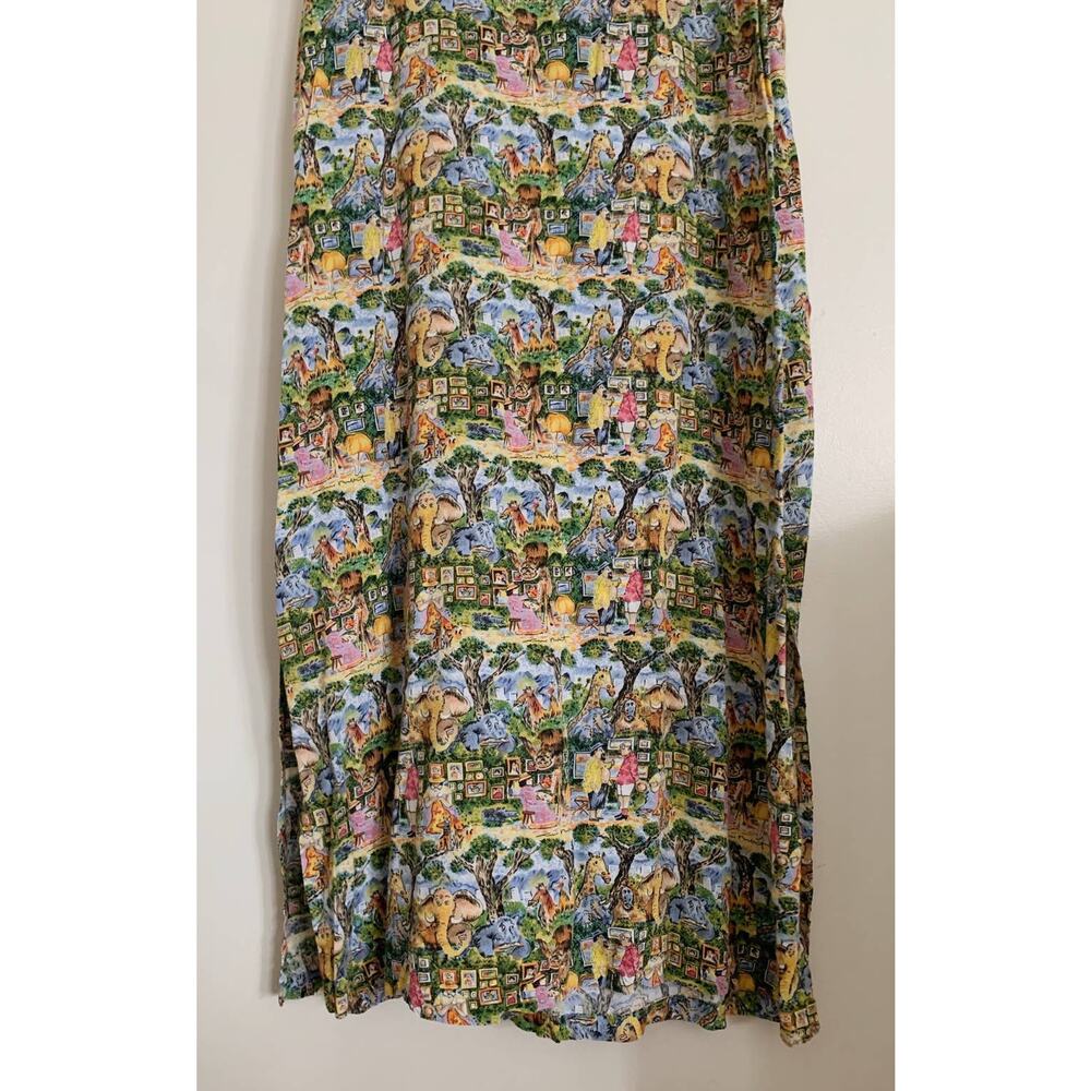 Multi Colored Vintage Reyn Spooner Animal Zoo Print Midi Dress M - Picture 4 of 6